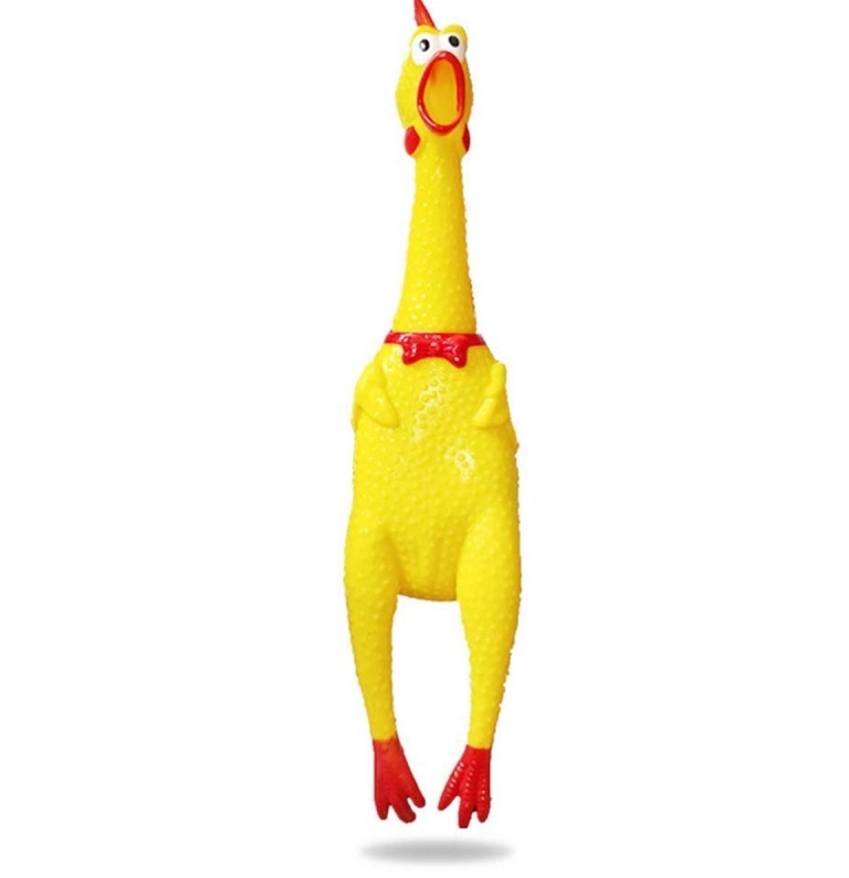 Kurczak gumowy piszczący zabawka dla psa gryzak 17cm